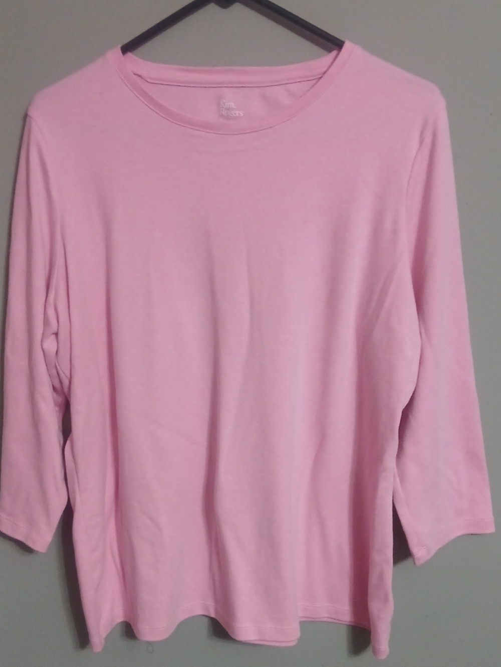 Kim Rogers Light Pink Long Sleeve Crewneck Top